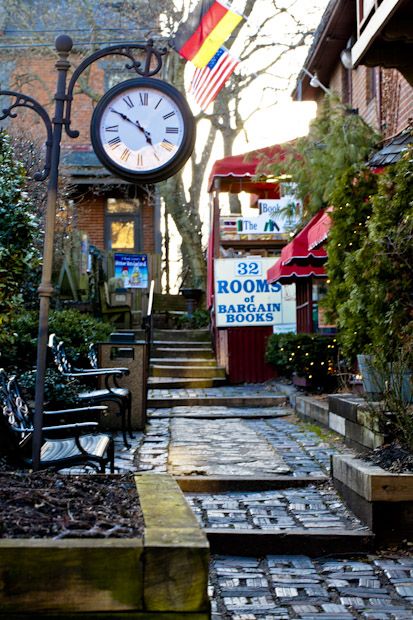 Book Loft, German Village, Columbus, Ohio -- I've been here. It's amazing! One of my favorite bookstores in the entire world. German Village Columbus Ohio, Book Loft, European Town, Book Shops, Ohio Travel, German Village, Book Stores, City Block, Village Photography