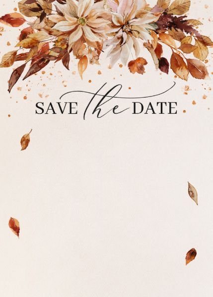 Fall Themed Wedding Invitations, Brown Wedding Themes, Flowers Marigold, Wedding Invitation Posters, Boho Save The Date, Wedding Card Frames, Autumn Invitations, Digital Invitations Wedding, Personalized Wedding Decor