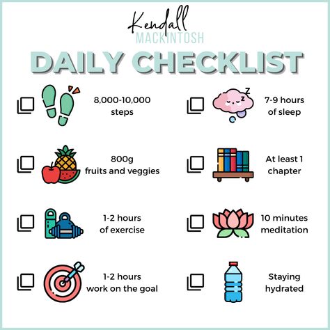 Healthy Life Checklist, Healthy Checklist, Life Checklist, Clean Eating Guide, Daily Checklist, Fulfilling Life, Science And Nature, Health Coach, Busy Mom