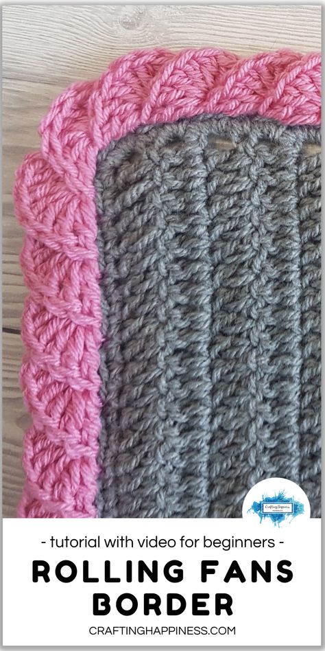 Crocheting A Border On A Blanket, Crochet Borders For Granny Square Blankets, Crochet Boarders On Blankets, Free Crochet Blanket Border Patterns, Boarder Crochet For Blankets, Crochet Edging For Afghans, Edging Ideas For Crochet Blankets, Borders For Chunky Blankets, Free Crochet Edging And Borders