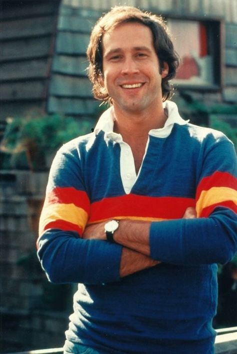 Chevy Chase - 1 Vacation Movie, Chevy Chase, Dad Fashion, Pictures Of People, Saturday Night Live, Classic Tv, Famous Faces, Rugby Shirt, Tv Stars