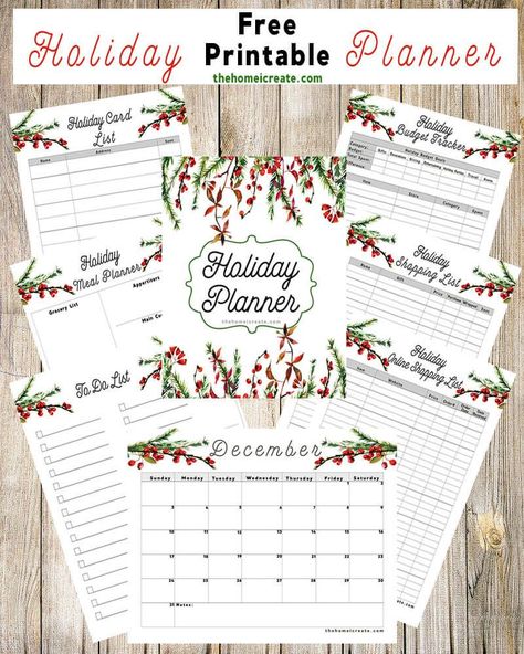 Free Printable Holiday Planner Holiday Planner Printables Free, Christmas Planner Printables Free, Holiday Planner Printables, Holiday Meal Planner, Christmas Planner Printables, Planner Free Printable, Weekly Planner Free Printable, Weekly Planner Free, Budget Holidays