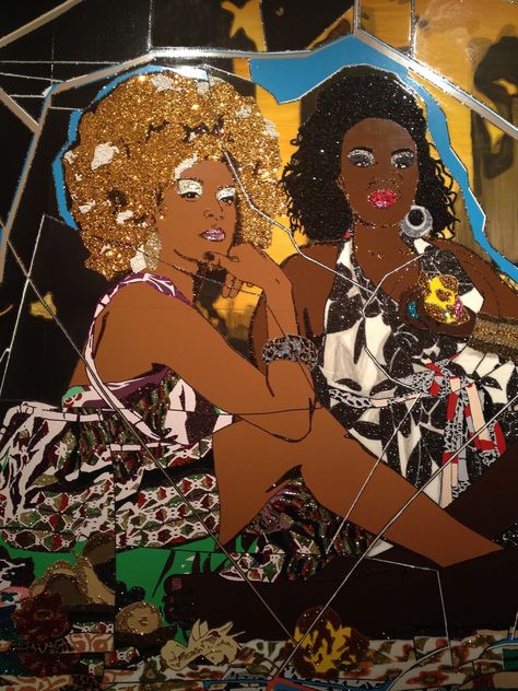 mickalene thomas Mickalene Thomas, Palm Wine, Brooklyn Museum Of Art, Brooklyn Art, African American Artwork, Abstract Figures, Claes Oldenburg, Gel Plate, Contemporary African Art