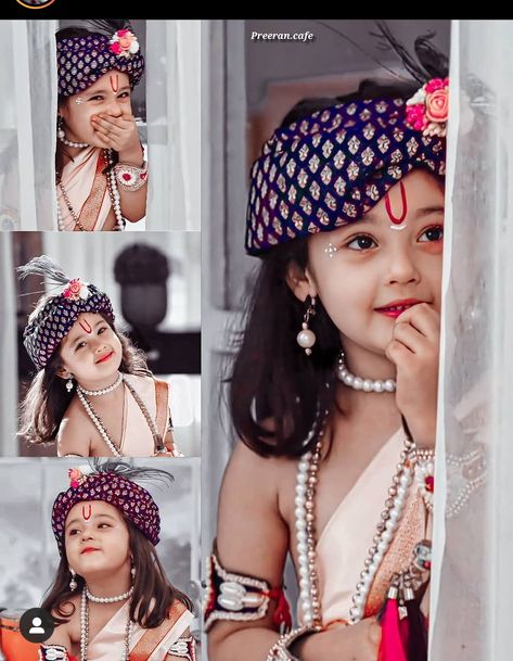 Gopikamma Photoshoot, Radha Photoshoot Ideas, Janmasthami Photoshoot, Cute Boy Dp, Baby Fancy Dress, Baby Photoshoot Boy, Boy Dp, Newborn Baby Photoshoot