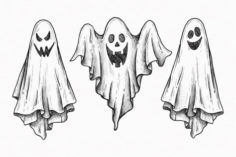 Halloween Borders, Halloween Flash, Ghost Drawing, Scary Drawings, Image Halloween, Ghost Tattoo, Halloween Printables Free, Halloween Frames, Desenho Tattoo