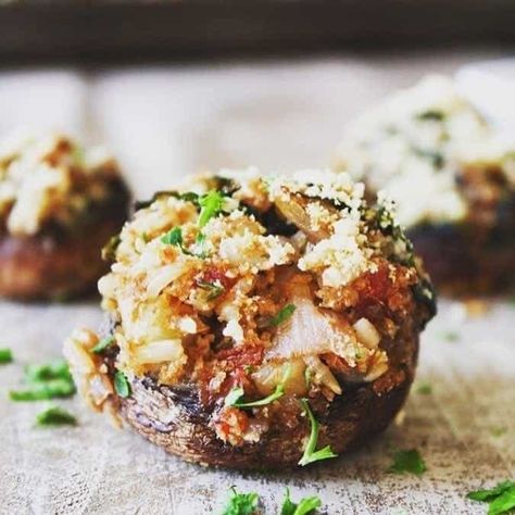 Vegan Baby Portobello Mushroom Bites Recipe | Kathy's Vegan Kitchen Vegan Portobello, Vegan Superbowl Food, Mushroom Bites, Mushroom Vegan, Vegan Super Bowl, Portobello Mushroom Recipes, Energy Food, Stuffed Portobello, Mushroom Recipe