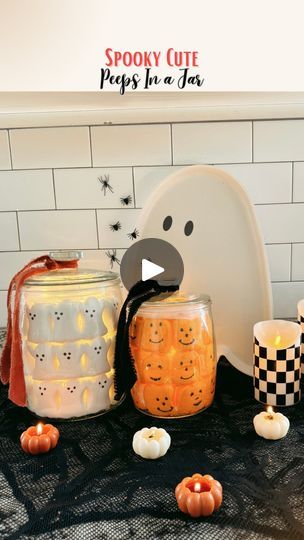 Cherish Larsen, Halloween Centerpieces, Autumn Diy, Tree Projects, 59 Birthday, Halloween Centerpiece, A Haunted House, Little Ghost, Spooky Cute