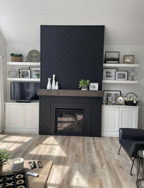 Bloxburg Basement, Christmas Arts, Built In Shelves Living Room, Fireplace Built Ins, Living Room Decor Fireplace, Home Decor Ideas Living Room, Kitchen Home Decor, Home Fireplace, Home Decor Living Room