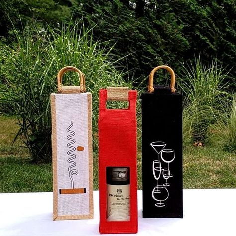 Wine enthusiasts love our rustic collection! These wine bags are designed to hold heavy bottles with ease. At Everything Bags, each product is ethically crafted from sturdy & sustainable fiber that lasts long while giving back to the planet. They make a perfect addition for dinner parties, housewarming gift, wedding favors, or any other occasion. Get yours at our website now! Personalized Wine Bag, Wine Bags, Burlap Bags, Wine Bottle Bag, Wine Gift Bag, Wine Tote Bag, Wine Tote, Wine Enthusiast, Wine Bag