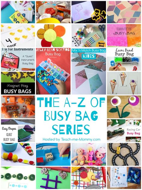 The A-Z of Busy Bags Complete 26 Busy bag ideas shared, one for each letter of the alphabet! Get your busy bag inspiration here! Busy Bags For Preschoolers, Busy Bag Ideas, Quiet Time Boxes, Toddler Busy Bags, Busy Activities, Activity Bags, Morning Activities, Quiet Time Activities, Busy Boxes