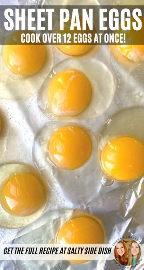 Oven Eggs, Sheet Pan Eggs, Oven Baked Eggs, Eggs In Oven, Salty Side Dish, Ways To Cook Eggs, Egg Sandwich Breakfast, Cook Eggs, Over Easy Eggs