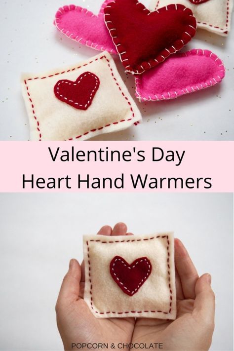 Heart Hand Warmers, Homemade Valentines Gift, Adult Valentines, February Crafts, Easy Valentine Crafts, Valentine's Day Crafts For Kids, Valentine Activities, Valentine Gifts For Girlfriend, Valentine Crafts For Kids