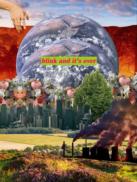 Climate Crisis Collage, Collage Sustainability, Collage School Project, Environment Collage, Environmental Collage, Fashion Protest, Social Realism Art, Environmentalist Art, Earth Collage