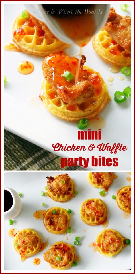 Brunch Chicken, Waffles Ideas, Bridal Brunch Food, Party Bites, Hot Pepper Jelly, Wedding Appetizers, Brunch Food, Southern Dishes, Food Chicken