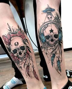 Brother Tattoo Ideas, Skull Couple Tattoo, Brother Tattoo, Brothers Tattoo, Matching Tattoos For Siblings, Partner Tattoos, Maching Tattoos, Matching Friend Tattoos, Brother Tattoos