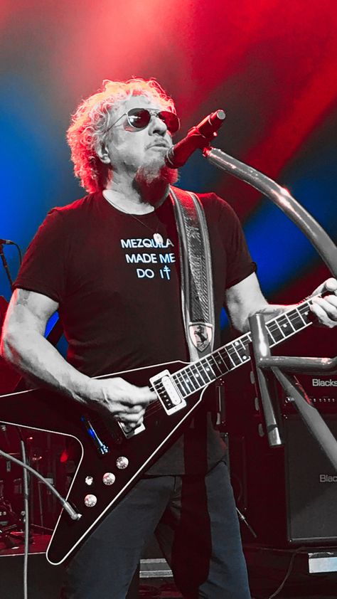 A great shot of Sammy Hagar the Red Rocker! Picture was taken and edited with my iPhone. Picture will make a great wall paper for yout iphone. Van Hagar, Iphone Picture, Red Rocker, Sammy Hagar, My Iphone, Great Wall, Van Halen, Lead Singer, Singers