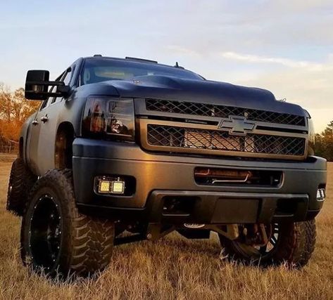 Grey Chevy Silverado, Jacked Trucks, 2008 Chevy Silverado, Classic Cars Trucks Chevy, Chevy Trucks Silverado, Silverado Truck, Custom Chevy Trucks, Lifted Chevy Trucks, Chevy Pickup Trucks