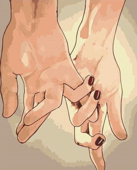 Holding Hands Drawing, Arte Doodle, Couple Holding Hands, Romantic Paintings, Acrylic Paint Set, Acrylic Canvas, Paint By Numbers, Love Painting, Diy Frame