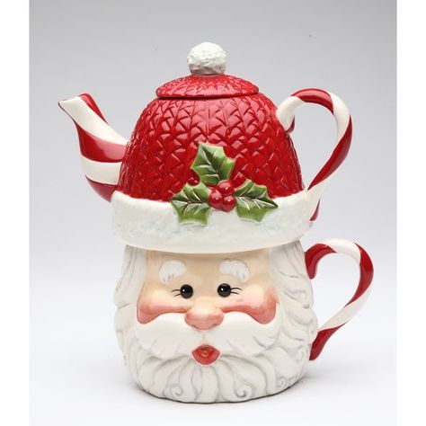 Novelty Teapots, Christmas China, Tea For One, Christmas Dishes, Mini Kitchen, Teapots And Cups, Porcelain Teapot, Christmas Tea, Holly Berries