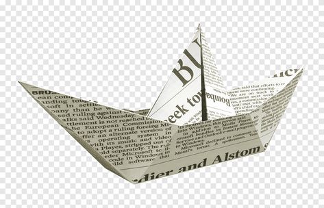 Origami Ship, Paper Boat Origami, Boat Origami, Child Png, Newspaper Paper, Boat Illustration, Fly Paper, Origami Boat, Collage Scrapbook