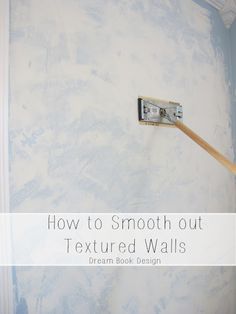 Not in love with your bumpy, textured walls? Update with this DIY: How To Smooth Out Textured Walls from Dream Book Design Smooth Out Textured Walls, Ceilings Ideas, Dream Home Ideas, Living Space Ideas, Painting Textured Walls, Beach Bathroom, House Makeover, Dream Book, Up House