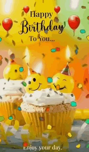 Happy Birthday Wishes Enjoy Your Day GIF - Happy birthday wishes Enjoy your day Gif - Discover & Share GIFs Happy Birthday Gif Animation, Happy Birthday Emoji Gif, Gif Happy Birthday, Sanrio Happy Birthday Gif, Birthday Cake Gif Animation, Happy Birthday Smiley, Happy Birthday Musical Images Gif, Animated Happy Birthday Wishes, Happy Birthday Meme Gif