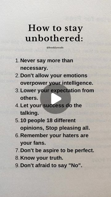 Suruchi garg । Book Reviewer। Reader on Instagram: "Stay unbothered  Which tip you followed in your life?  Follow @booklyreads for more self help tips like these  [self help, unbothered, setting boundaries]  #selfhelp #selfimprovement #books #explore #booklyreads" Unbothered Affirmations, Stay Unbothered, How To Stay Unbothered, How To Be Unbothered, Setting Boundaries, Say More, Self Improvement Tips, Book Review, Self Improvement