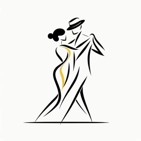 Dancing Couple Tattoo Ideas, Salsa Tattoo Dance, Dance Silhouette Art, Salsa Dance Drawing, Couples Dancing Silhouette Romantic, Dancing Couple Silhouette, Pencil Skills, Dance Tattoo, Dance Silhouette