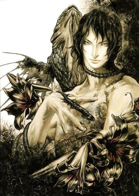 Ayami Kojima, Feathers, A Woman, Flowers, Art