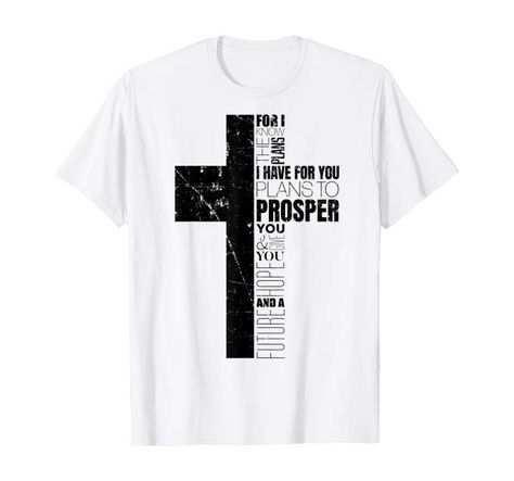 Amazon.com: Jeremiah 29:11 Christian Bible Verse Gifts Cross Scripture: Clothing Cross Shirt Designs, Scripture Clothing, Baseball Shirts For Moms, Christian Clothes, Cross Shirt, Bible Verse Gifts, Powerful Bible Verses, Cross Shirts, Jeremiah 29