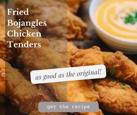 Bojangles Chicken Tenders are a very popular menu item offered by Bojangles. These chicken tenders are known for their crispy and flavorful coating, tender and juicy meat, and distinctive southern-inspired taste.👇 Bojangles Chicken, Fried Chicken Tenders Recipe, Chicken Tenders Air Fryer, Crispy Honey Chicken, Inspired Taste, Gizzards Recipe, Chicken Satay Skewers, Chicken Tenders Recipe, Chicken Milk