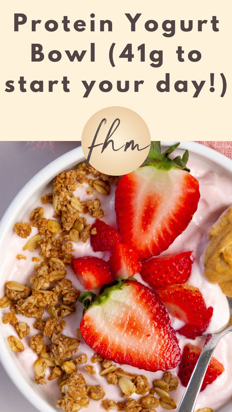 Start your day with 41g of protein and so many customization optons! If you're looking for a breakfast that hits the spot and your macros, our High Protein Yogurt Bowl is IT! 🙌 Low Carb Breakfast Yogurt, Protein Shake Bowl, High Protein Breakfast Macros, Meal Prep Yogurt Bowls, Protein Yogurt Bowl Recipes, Protein Yogurt Breakfast, Protein Breakfast Bowls Make Ahead, Protein Powder Yogurt Bowls, Protein Powder Yogurt Recipes