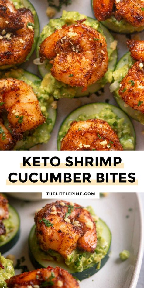 Low Carb Seafood Appetizers, Keto For Pescatarian, Keri Appetizers, Keto Shrimp Appetizers, Pescatarian Keto Meals, Low Carb Gourmet, Pescatarian Finger Foods, Dinner Recipes With Cucumber, Keto Potluck Recipes For A Crowd