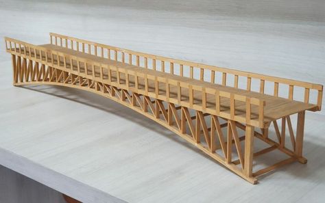 Bridge Structure Design, Bridge Model Architecture, How To Carve Wood, Wood Project Plans, Bridges Architecture, Roof Truss Design, Bridge Structure, Wood Working Projects, Steel Architecture