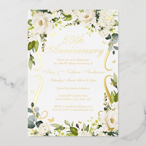 50 Anniversary Invitations Templates, 50 Th Anniversary Invitation Card, 50th Anniversary Invites Invitation Templates, 50th Anniversary Invitations Templates, 50th Wedding Anniversary Invitations Gold, 50th Wedding Anniversary Invitations, Wedding Anniversary Invitations, Foil Invitations, Anniversary Invitations