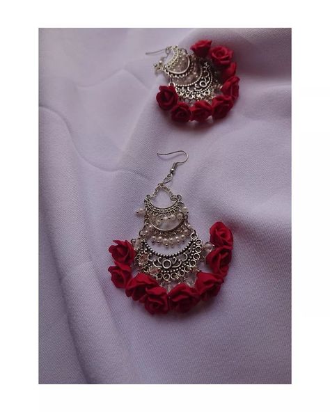 Excited to share my latest creation - beautiful Indian Jumka Earrings paired with intricate polymer clay roses! 🌹 This was a first-time experience for me, and I enjoyed the process of combining traditional jewelry elements with modern touches. Each piece is unique and holds a special place in my heart. What do you think of this fusion design? 💫 #HandmadeJewelry #UniqueDesigns #jumkas #silverjewelry #jumkaearrings #indan #choker #srilanka🇱🇰 #jewellery #polymerclayearringsindia Jumka Earrings, Clay Roses, Fusion Design, Special Place In My Heart, Traditional Jewelry, Indian Jewellery, Jewellery Making, Polymer Clay Earrings, My Heart