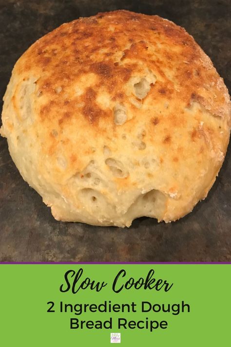 Slow Cooker Bread Recipe Everhot Cooker, Yeastless Bread, Dough Bread Recipe, Crockpot Bread, Ww Bread, Two Ingredient Dough, 2 Ingredient Dough, Ww Snacks, Crock Pot Bread