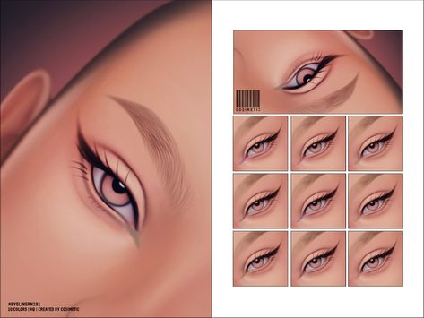 Sims4 Eyeliner Cc, Sims 4 Makeup Eyeliner, Sims 4 Cc Make Up Eyeliner, The Sims 4 Eyeliner Cc, Sims 4 Liner, Ts4 Eyeliner, Sims Cc Eyeliner, Eyeliner Sims 4, Eyeliner Cc Sims 4