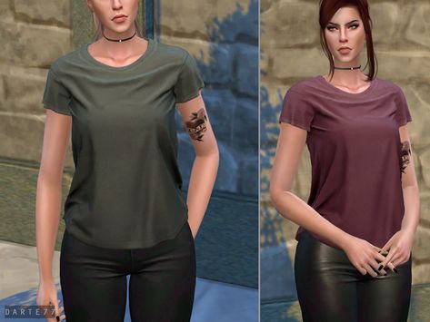 A simple t-shirt for females. Hope you guys like it :)  Found in TSR Category 'Sims 4 Female Everyday' Joker Outfit, Sims 4 Stories, Simple Tank Tops, Female Clothing, Bella Swan, Sims 4 Clothing, Sims 4 Cc, Sims 4 Custom Content, Shoulder Shirts