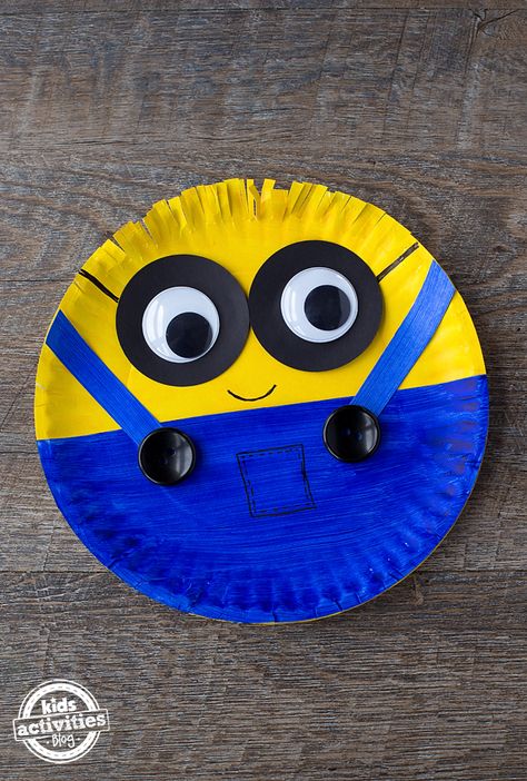 Paper Dishes Craft, Rocket Preschool, Vikram Thakor, Cartoon Crafts, Taco Crafts, Plate Crafts For Kids, Paper Plate Art, Minion Craft, Minion Art