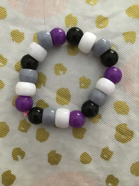 Ace Bracelet, Pride Kandi, Pulseras Kandi, Diy Kandi Bracelets, Diy Kandi, Kandi Ideas, Asexual Pride, Bracelet Craft Diy, Kandi Bracelets