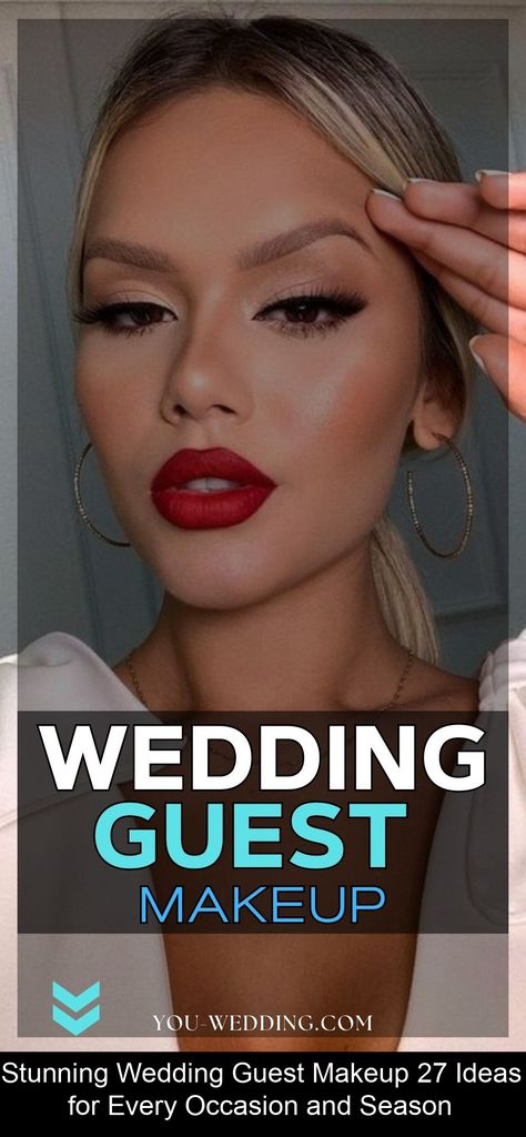 Stunning Wedding Guest Makeup 27 Ideas for Every Occasion and Season -  #guest #Ideas #makeup #Occasion #season #Stunning #Wedding Wedding Guest Makeup Ideas, Guest Makeup Look, Gorgeous Bridal Makeup, Scandinavian Wedding, Trendy Bridesmaids, Wedding Guest Makeup, Bold Eye Makeup, Classic Makeup, Makeup Easy