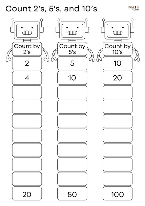 Counting-2s-5s-10s-Worksheets.webp 742×1,050 pixels Counting In 2s 5s 10s Worksheets, Counting In 10s Worksheet, Count In 2s 5s 10s, Counting By Fives Worksheet, Number Dots Counting, Counting In 2s Activities, Addition Within 10 Worksheets, Counting By 5s Worksheet, Skip Counting Worksheets Grade 1