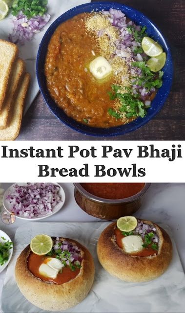 Instant Pot Pavbhaji | Pav Bhaji Bread Bowl - Aaichi Savali Pav Baji, Bread Bowl Recipe, Pav Bhaji Masala, New Avatar, Best Time To Eat, Pav Bhaji, Cubed Potatoes, Bread Bowl, Indian Street Food