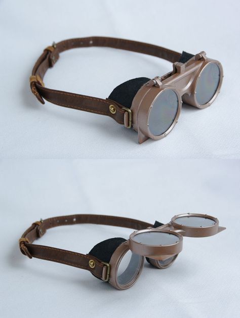 Steampunk Crafts | steampunk goggles by jezus666 artisan crafts leatherwork accessories ... Leather Goggles, October Design, Realistic Costumes, Steampunk Glasses, Tails Boom, Steampunk Crafts, Steampunk Goggles, Fallout 3, Steampunk Accessories