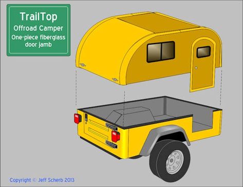 Trailer Modifications, Diy Teardrop Trailer, Kangoo Camper, Small Camping Trailer, Building Components, Homemade Camper, Kombi Motorhome, Jeep Trailer, Bicycle Camping