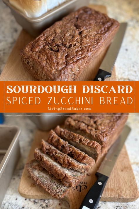 Sour Dough Zucchini Bread, Sourdough Zucchini Recipes, Sourdough Zucchini Bread, Sourdough Discard Zucchini Bread, Zucchini Sourdough Discard, Sourdough Quick Bread, Sourdough Discard Muffins Healthy, Sourdough Discard Zucchini Muffins, Sourdough Zucchini