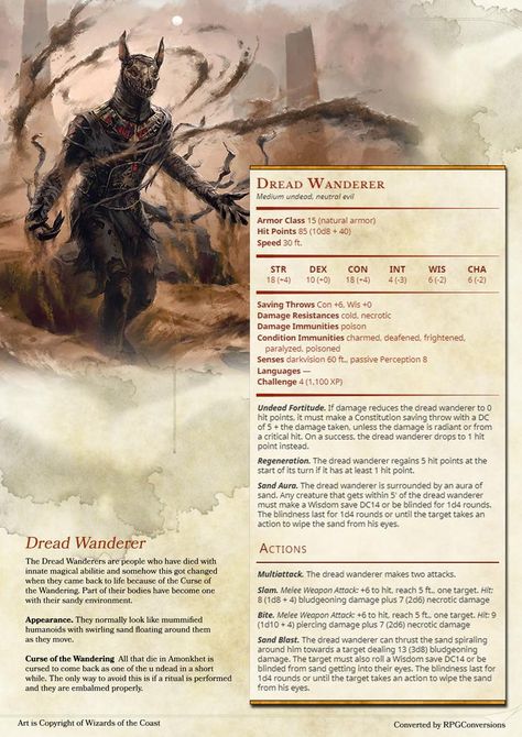 Undead of Amonkhet Pt1 - Album on Imgur Dnd Stats, Dnd Classes, Dnd Races, Dungeons And Dragons 5e, Darkest Dungeon, Dungeons And Dragons Classes, D D Monsters, Dnd 5e Homebrew, Dnd Dragons