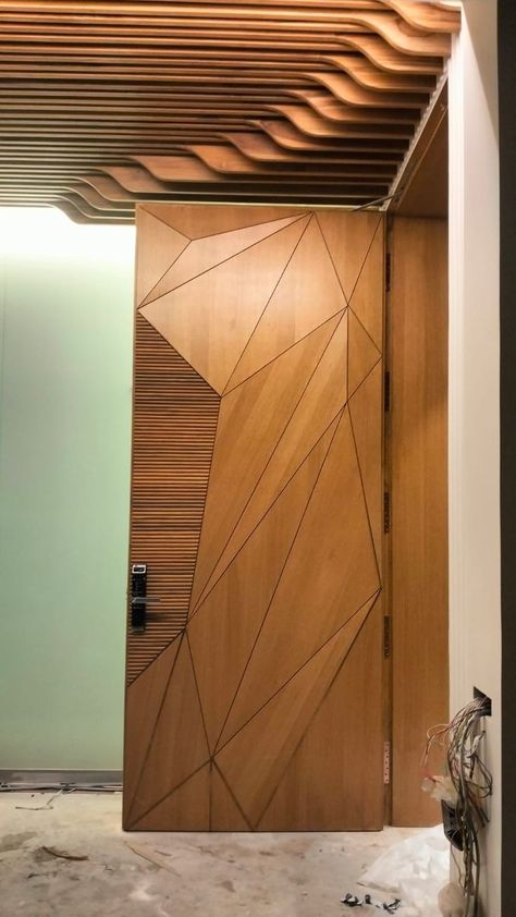 Main Door Furniture Design, Veneer Door Design, Laminate Door Design, New Door Design, Main Door Design Photos, Latest Door Designs, Pintu Interior, Main Doors, Flush Door Design