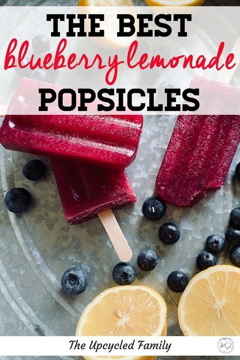 Blueberry Lemonade Popsicles, Homemade Blueberry Popsicles, Blueberry Recipes Healthy, Rainy Recipes, Blueberry Popsicle Recipes, Popsicle Flavors, Blueberry Popsicles, Summertime Food, Beet Kvass